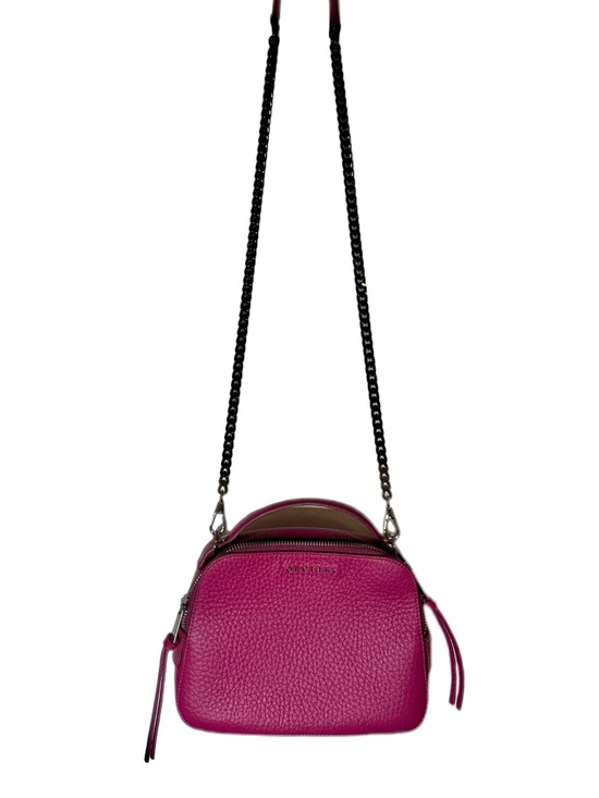 Orciani Handbags - Orciani Magenta Leather Crossbody Bag with Chain Strap